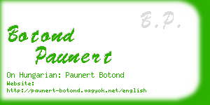 botond paunert business card